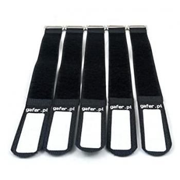 Klettband Kabelbinder 5er Set mit Beschriftungsoption