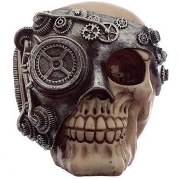 Gothic Steampunk Fantasy Skull Sculpture