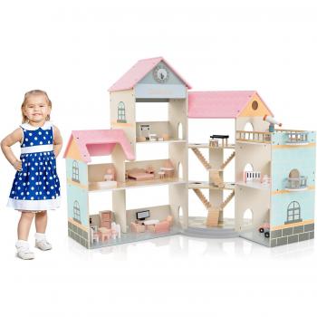 Giardino di Legno: Casa delle Bambole per Bambini da 3 Anni+