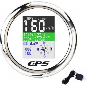 85mm Waterproof Digital GPS Speedometer with TFT Screen and Trip Function