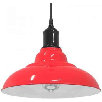 Éclairage suspendu à hauteur variable E27 rouge lumineux en métal Ø31 cm