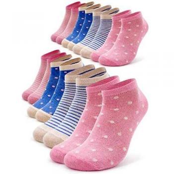Calzini Donna 35-38 Rosa-Blu con Motivi