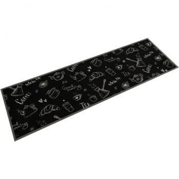 Moulin de cuisine Morning, tapis sol noir velours, 45 × 150 cm, lavable
