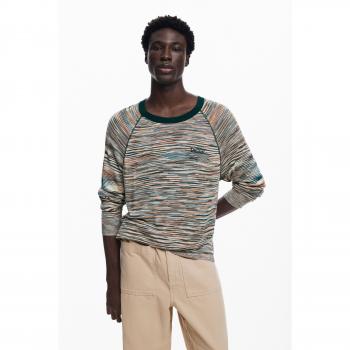Desigual T-Shirt A Maniche Lunghe Alaska Verde / Bianco XL
