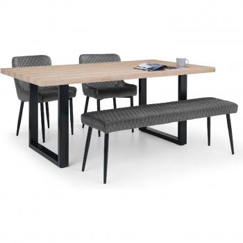 Berwick Rectangular Table with Luxe Grey Seating