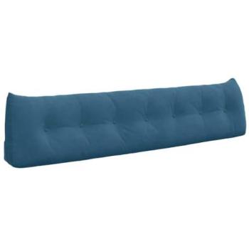Blue Velvet Lumbar Support Pillow 200 × 24 × 50 cm – vidaXL Brand