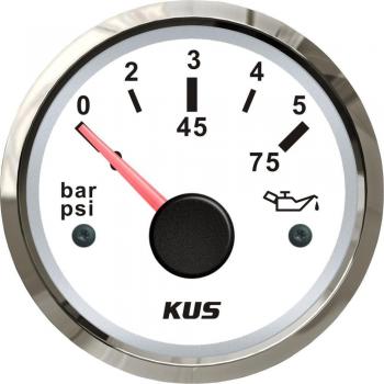 KUS 2 Car Oil Pressure Gauge 0-5Bar 0-75PSI