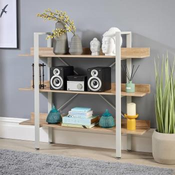 Urban 3 Tier Wide Bookcase Display Rack