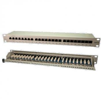 LogiLink Patchpanel Cat6 RJ45 24-Port Farbcodiert nach EIA/TIA 568 A&B