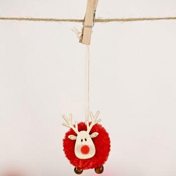 Suspension de Noël Cerf Mignon en Feutre