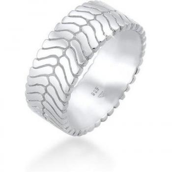 Elli Damenring: Bandring mit Gräteffekt in 925‑Silber