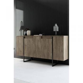 Dispensa cucina Betel 160x35h80 cm – Noce e Nero