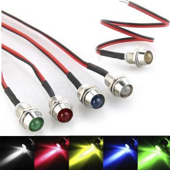 5/10 pièces LED 8mm pour voyant d'avertissement