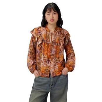 Top Desigual orange avec motifs paisley L femme
