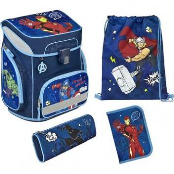 Scooli EasyFit Schulranzen Set Avengers mit Reflektoren
