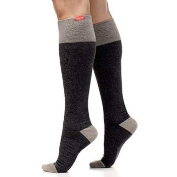 M/L VIM&VIGR Cotton Compression Socks – Dark & Light Grey, 20‑30 mmHg