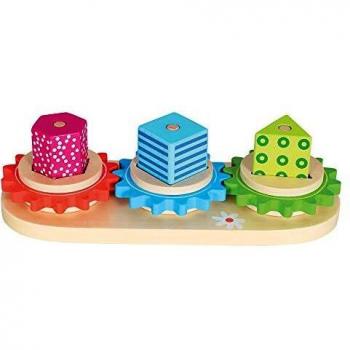 Bino 84153 Holzspielzeug – 3‑teiliges Steckformenset