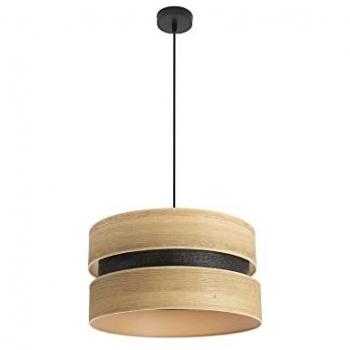 Lampada Collezione 27 in Nero e Legno chiaro, regolabile 40x40 cm