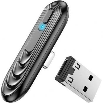 Adaptador de sonido Bluetooth Dual Mode (emisor/receptor) para Nintendo Switch – USB‑C/USB, Negro