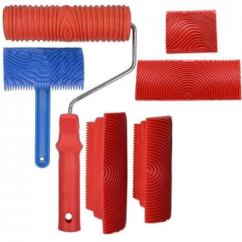 Set de Rodillos de Grano de Madera 7 para Pintura