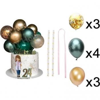 Globo Nube Verde 5 para Cumpleaños – 10 piezas, DIY