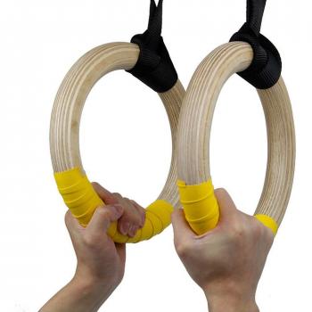 Wooden Gym Rings for Home Fitness