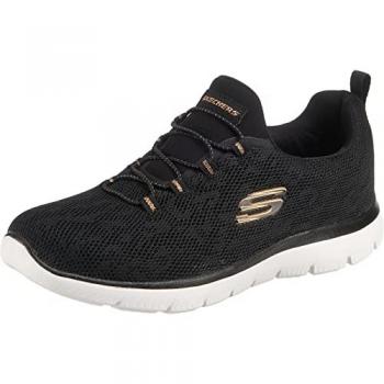 Skechers Damen Sneakers Leopard Spot Schwarz 37,5