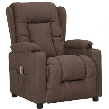 Fauteuil de massage Taupe Tissu vidaXL