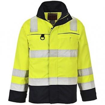 Portwest FR61 Hi-Vis Multi-Norm Jacket, Small, Yellow/Navy