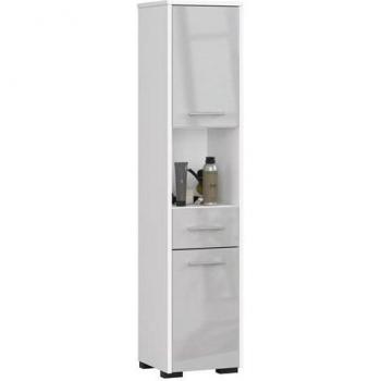 Tall Metal‑Gloss Floreta Bathroom Cabinet (140 H x 30 W x 30 D)