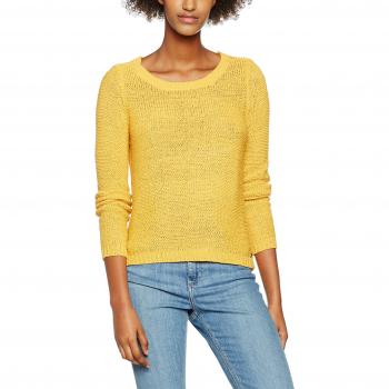ONLY Women's onlGEENA XO L/S Pullover Knit Noos Jumper, Yellow (Yolk Yellow), Medium