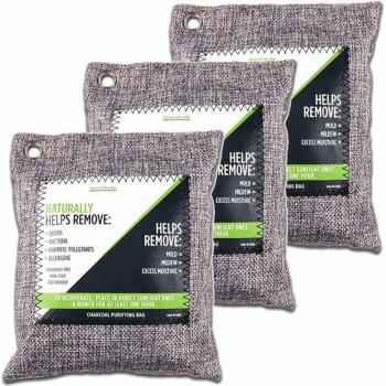 Bolsa de carbón natural para olores (paquete de 3)