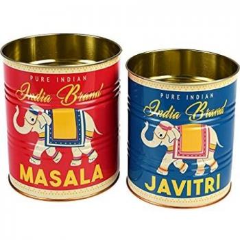 Masala and Javitri Storage Tins (Set of 2)