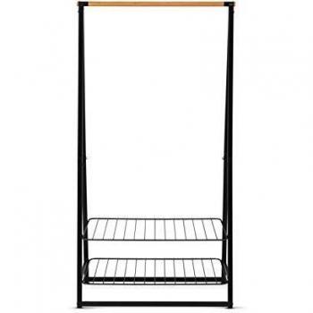 Easy to Assemble Clothes Rack Black Large