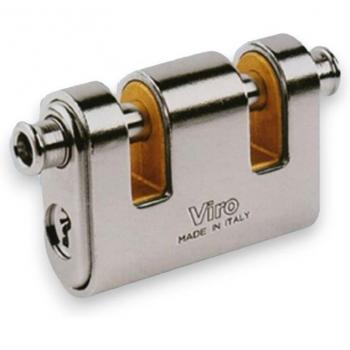 Viro Lucchetto 2 Aste Ottone Forgiato Monoblocco Panzer
