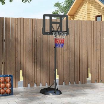 SPORTNOW 1.7-2.3m Portable Basketball Hoop with Weighted Base and Wheels
