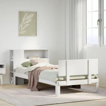 Cama Estantería TORANA Madera Blanca 90x200 cm