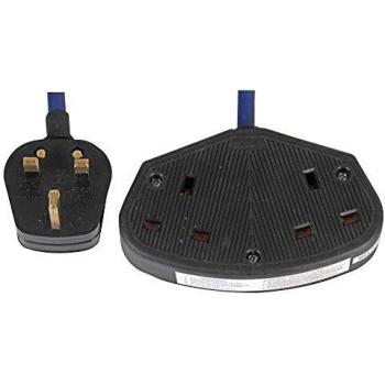 14 Meter Double Plug Extension Lead, Rated at 13 Amperes
