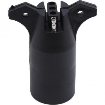 Black 7-Way Round to 4-Pin Flat Adapter