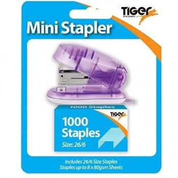 Tiger Mini 266 Stapler including 1000 Staples Pack of 6 301506