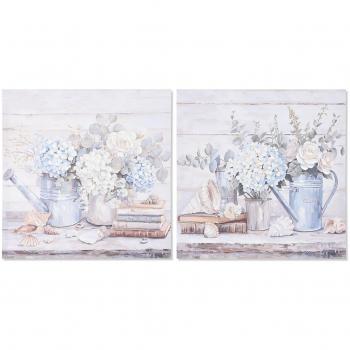 Pintura Shabby Chic: Azules, Grises y Hortensias – 2 Unidades