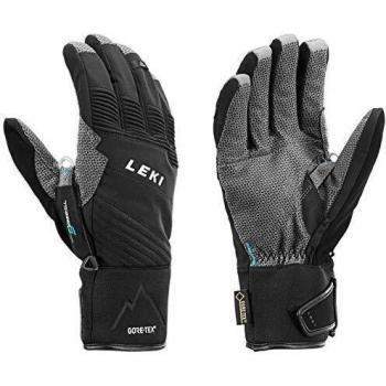 Leki V GTX 9 – Gants de randonnée Trigger S, finition noir chromé cyan