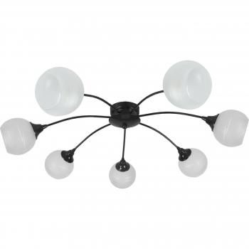 Multi-Bras Noir avec 7 Ampoules