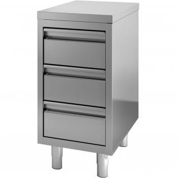 Meuble de cuisine inox 3 tiroirs