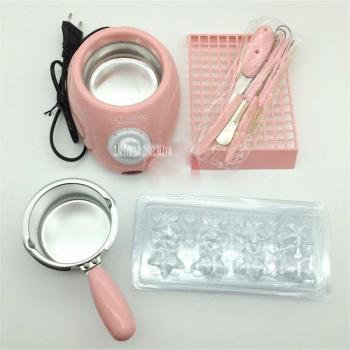 Fuente eléctrica de chocolate fondue, Singer, 250ml, amarillo y rosa