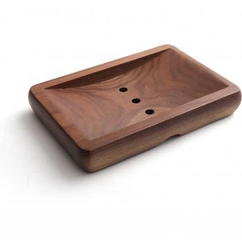 Rectangular Black Walnut Soap Holder