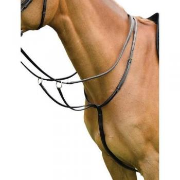 Plain Black Leather Running Martingale by Kincade