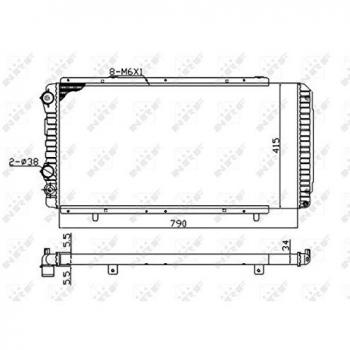 NRF Radiatore motore FIAT,PEUGEOT,CITROËN 52062A 1301HQ
