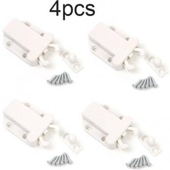 4-Pack Touch Latches for Wardrobe Doors