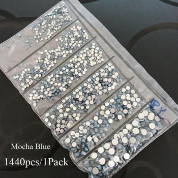 1440pcs Non-Fix Mocha Glass Rhinestones for Nail Art